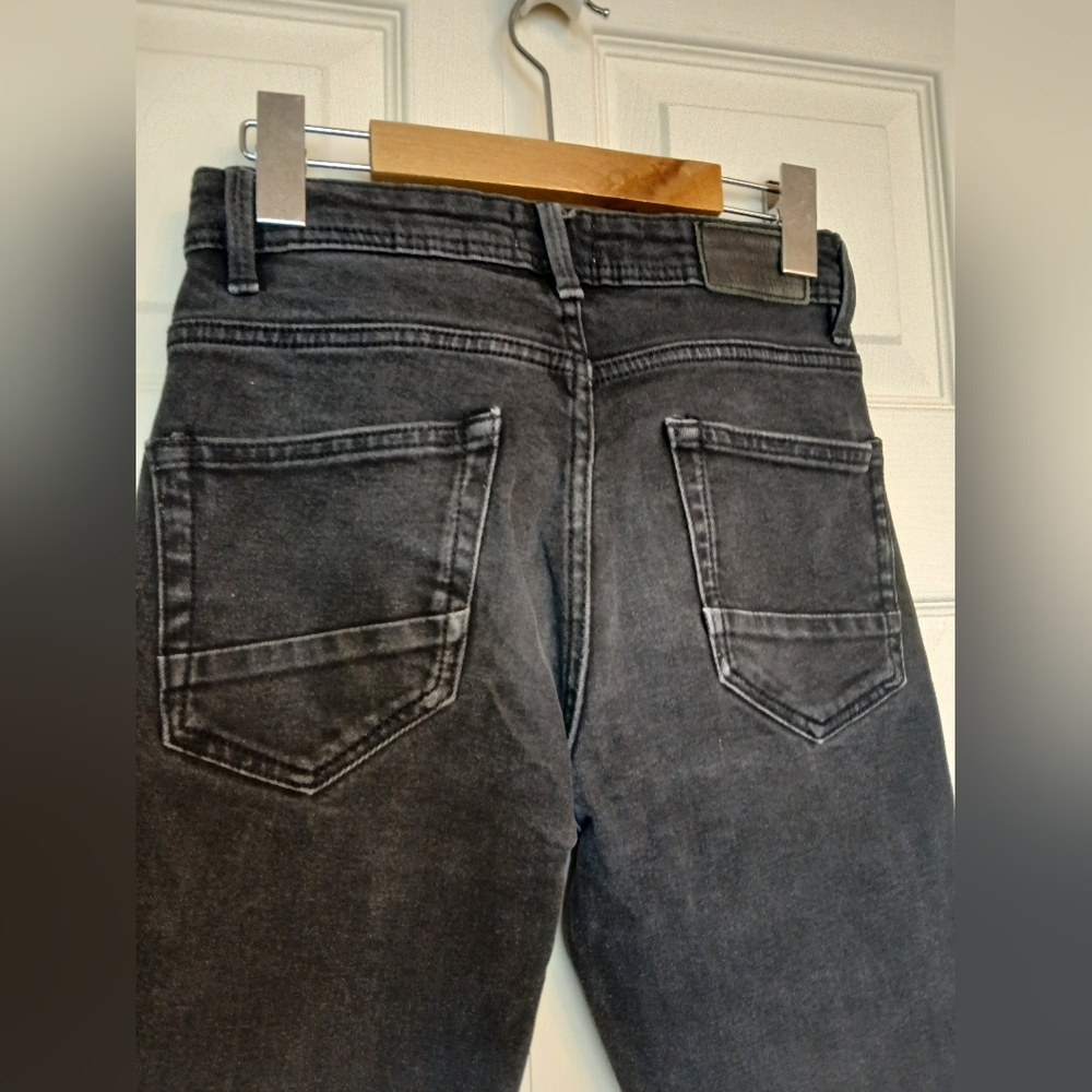 PULL & BEAR Black Cotton Jeans, Size 36 - Picture 8 of 11